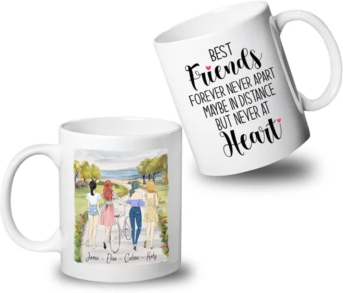 Miniatura 23 de Taza de café con texto en inglés "Best Friends Are The Sisters We Choose Ourselves We Choose Ourselves para mujeres, mejores amigas, taza de café