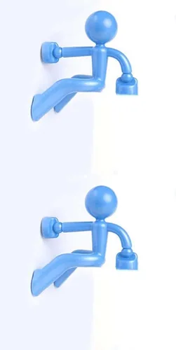 Miniatura 7 de Creative Wall Climbing Villain - Imanes para refrigerador, imán para colgar en la llave (negro, blanco, azul, naranja)