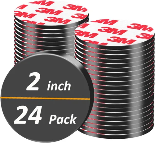 Miniatura 13 de 36 paquetes, imanes redondos con puntos despegables y adhesivos, (Diámetro 2.03 cm x 0.2 cm de grosor) Cintas magnéticas precortadas con respaldo