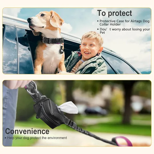 Miniatura 4 de DAGANXI Collar para perro, ajustable, de neopreno suave, acolchado, transpirable, tira reflectante, collar de nailon para perros pequeños, medianos