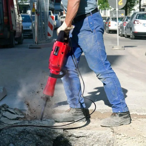 Miniatura 9 de XtremepowerUS - Martillo neumático de demolición de alta resistencia de 2200 vatios, triturador de concreto, punta de cincel, con pala, estuche