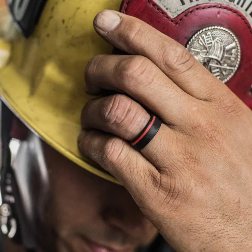 Miniatura 37 de QALO - Colección de anillos de silicona clásicos para hombre