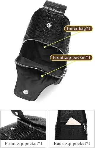 Miniatura 97 de LUKZIJAES Bolso bandolera de cuero genuino para hombre
