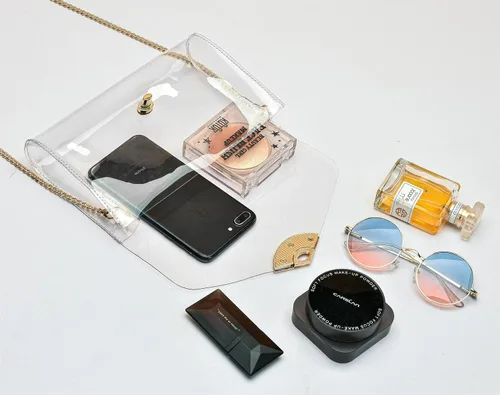 Miniatura 4 de Bolsa transparente, bolso transparente para mujer, bolsos de noche aprobados por estadios, Oro, Estadio, Concierto, Festival, Aeropuerto, Museo