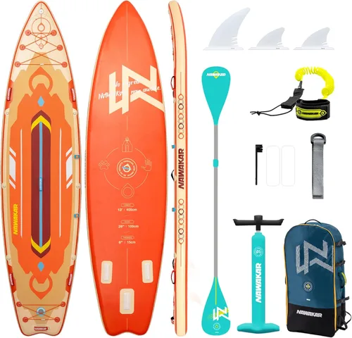 Miniatura 14 de FunWater Tabla de remo inflable de 10 pies 6 pulgadas, 11 pulgadas, 11 pies y 6 pulgadas, para adultos y jóvenes, tablas de remo inflables