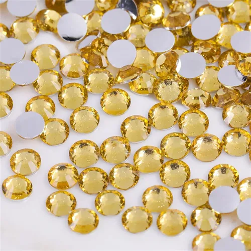 Miniatura 56 de 3000 unidades de diamantes de imitación termoadhesivos SS6 de 2mm con parte posterior plana, gemas de cristal de vidrio transparente redondas