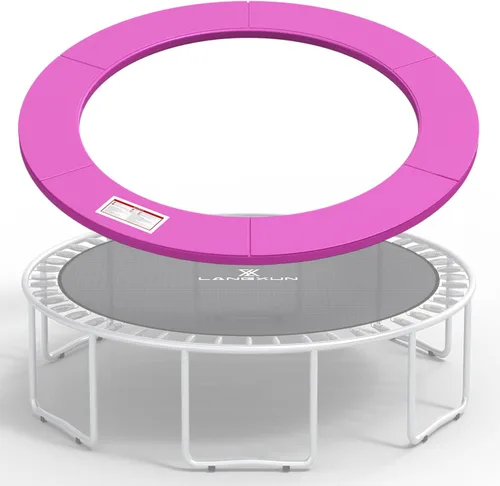 Miniatura 10 de LANGXUN - Almohadilla de seguridad universal para cama elástica de 8 pies, 10 pies, 12 pies, 14 pies, 15 pies, 16 pies, cubierta de espuma de Azul