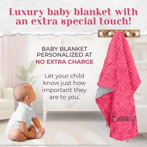 Miniatura 5 de berry bebe Manta de bebé personalizada para niña, recién nacido con monograma personalizado, manta con nombre personalizado, artículos esenciales
