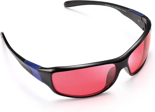 Miniatura 7 de Pilestone TP-016 Lens D Color Blind Gafas estilo deportivo para uso en interiores y exteriores de ceguera roja media/fuerte, Negro