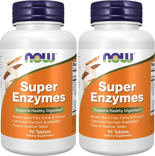 Miniatura 9 de NOW Foods Suplementos, súper enzimas, formulados con bromelina, bilis de buey, pancreatina y papaína, súper enzimas, 90 tabletas