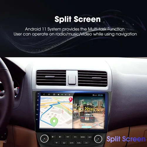 Miniatura 4 de Para Honda Accord 7th 2003-2007 Android Car Stereo, Carplay integrado y Android Auto, pantalla táctil capacitiva de 10 pulgadas, unidad