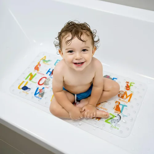 Miniatura 2 de BEEHOMEE Tapetes de baño para bañera para niños, bebés y niños pequeños - Grandes tapetes antideslizantes de dibujos animados para baño, bañera