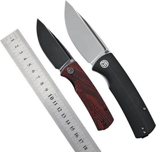 Miniatura 4 de Petrified fish PFP01X Beluga, Cuchillo plegable táctico con bloqueo de revestimiento frontal, hoja de 2.99" con arena 14C28N, 95.6g, mango G10