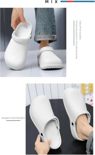 Miniatura 8 de Unisex EVA Clogs Waterproof Comfortable Oil-Resistant Non-Slip Work Shoes for Chef Nurse
