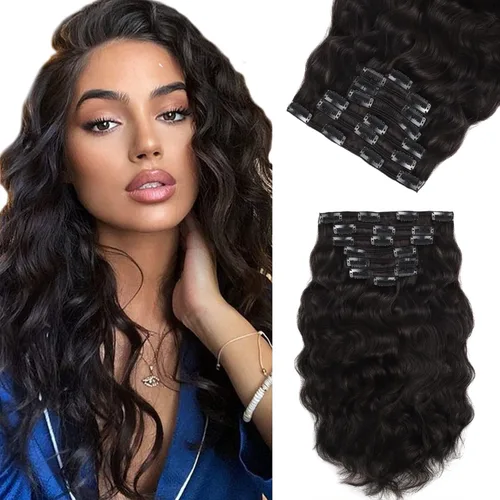 Miniatura 14 de Loxxy Jerry - Extensiones de cabello humano rizado de color negro natural con clip, cabello humano Remy real, 4.23 onzas, 3B 3C, doble trama, cabeza