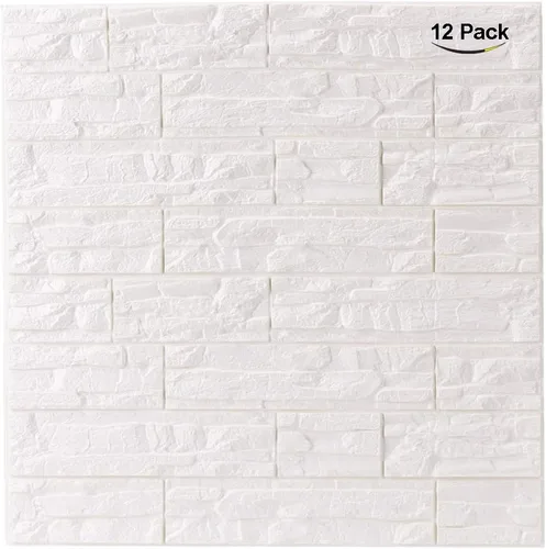 Miniatura 3 de Paneles de pared con patrón texturizado de ladrillo 3D, autoadhesivo, espuma de polietileno, impermeable, estilo moderno para sala de estar