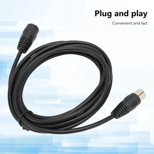 Miniatura 5 de Cable MIDI, cable de extensión MIDI DIN de 9.8 pies con conector DIN de 5 pines macho a hembra, cable de extensión MIDI DIN Cable adaptador de audio