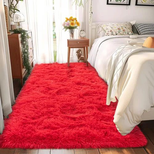 Miniatura 18 de Awaytail Alfombra Esponjosa Lavable 2x3 Pies, Pura Negra Alfombra para Silla de Escritorio Antideslizante, Alfombra Supersuave para Niños