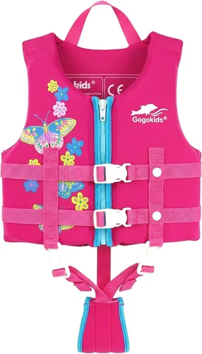 Gogokids Chaleco de natación para niños pequeños, chaleco de natación de alta calidad para niños de 30-40-50-60-70-80 libras, flotadores para niños