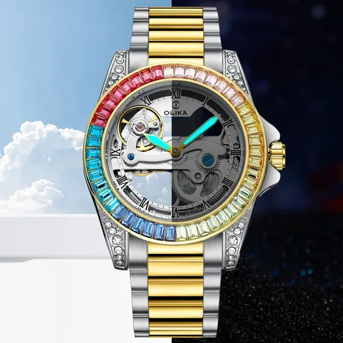 Miniatura 2 de Olika Women Watch Self Winding Mechanical Watch - Stainless Steel Skeleton Watch Luminous Waterproof Watch Business Stylish Watch for Woman