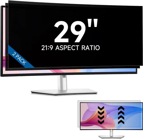 Miniatura 21 de IPROKKO Paquete de 2 filtros de pantalla de privacidad de computadora de 21.5 pulgadas para monitor de pantalla ancha de 16:9, protector de Pantalla