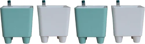Miniatura 7 de Paquete de 4 mini macetas con indicador de nivel de agua para violetas africanas, plantas de interior pequeñas