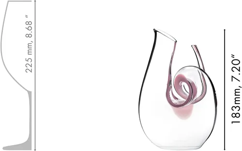 Miniatura 4 de Riedel Curly Mini Pink Cyrstaline - Decantador de 24 onzas