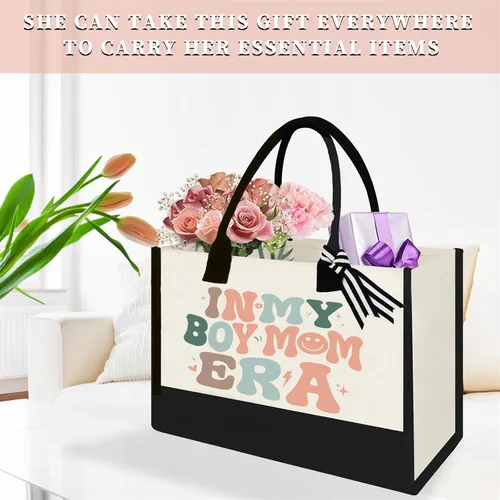 Miniatura 7 de Bolsa de lona para mamá, enfermera, profesora, jefa, perro, mamá, regalos de cumpleaños de Navidad para mujeres, señora para ir de compras