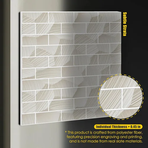 Miniatura 7 de Paquete de 6 paneles acústicos de pared con absorción de sonido, 6 paneles acústicos decorativos de 24 x 24 pulgadas, diseño de ladrillo que absorbe