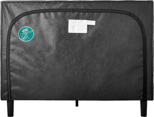 Miniatura 5 de Plataforma para cama con tapizado cuadrado tejido Zinus, Madera, gris