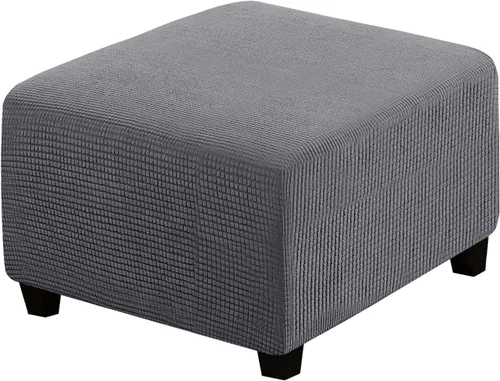 Miniatura 86 de H.VERSAILTEX Funda otomana rectangular de 29 a 34 pies para reposapiés, fundas protectoras para reposapiés, con tela jacquard elástica, gruesa