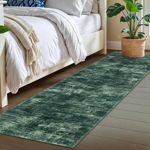 Miniatura 960 de IOHOUZE Alfombra abstracta lavable de 3 x 12 pies para pasillos, antideslizante para cocina, camino de entrada de lana sintética para interiores