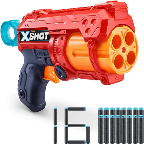 Miniatura 3 de XSHOT Excel Fury 4 - Lanzador de dardos de espuma (8 dardos) de ZURU, multicolor