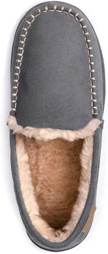 Miniatura 3 de Zigzagger - Pantuflas estilo mocasín de microgamuza y espuma viscoelástica, para hombre