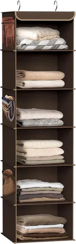Miniatura 19 de Simple Houseware - Organizador colgante para clóset de 6 estantes, Rosa
