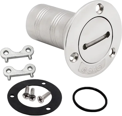 Miniatura 17 de Boat Water/Diesel/Gas/Fuel Deck Fill/Filler 1-1/2 Inch(38mm) with Keyless Cap 316 Stainless Steel Boat Deck Hardware for Boat, Yacht, Caravan