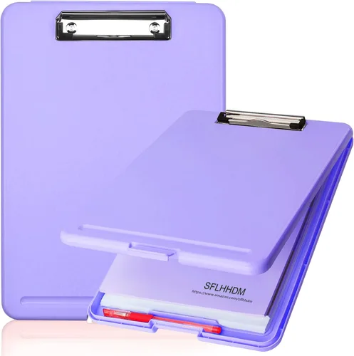 Miniatura 10 de Portapapeles con almacenamiento, portapapeles de almacenamiento con clip, portapapeles plegables para enfermeras, para papeles de 8.5x11, estuches