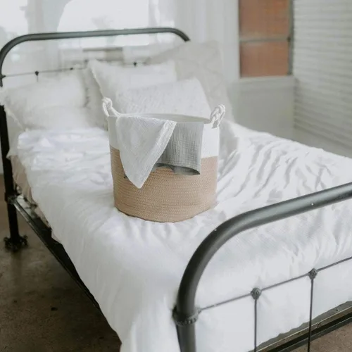 Miniatura 6 de Parker - Cesta de almacenamiento para el cuarto del bebé, contenedor grande de almacenamiento de cuerda y organizador para lavandería, juguetes