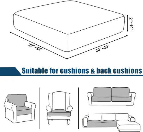 Miniatura 6 de Fundas de cojines de asiento de sofá repelentes al agua de alta elasticidad, funda elástica para sofá, protector de muebles elástico para casa