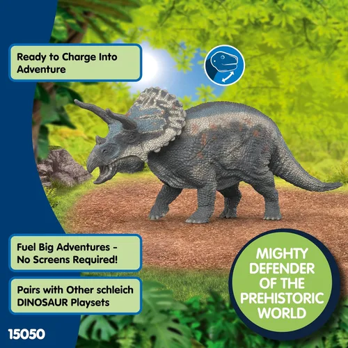 Miniatura 4 de Schleich Dinosaurios - Figura de dinosaurio Triceratops - Figuras de dinosaurios realistas para niños y niñas - Divertidos juguetes educativos