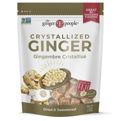 GIN GINS Jengibre cristalizado – Caramelo de jengibre natural de The Ginger People – Caramelo saludable envuelto individualmente – Bolsas de 3.5