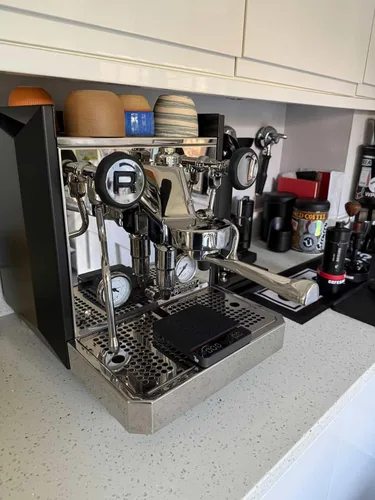 Miniatura 6 de CafeSing COD - Portafiltro espresso de 2.283 in, acero inoxidable, 180° horizontalmente plano, sin fondo, 2 orejas
