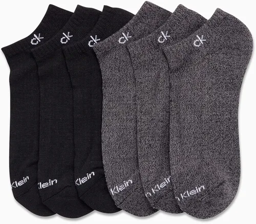 Miniatura 8 de Calvin Klein Calcetines para hombre, mezcla de algodón, acolchados, sin talla, forro de calcetines atléticos (6 unidades)