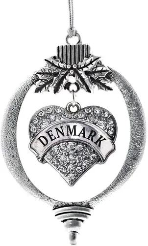 Miniatura 18 de Inspired Silver Adornos festivos de dije de corazón pave de plata con circonitas cúbicas