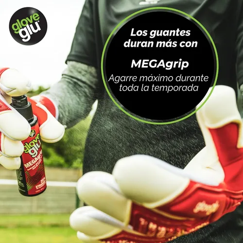 Miniatura 6 de Gloveglu MEGAgrip - Spray de agarre para guantes de portero Guante de portero avanzado Reviver Captura mejorada y mejor manejo del balón