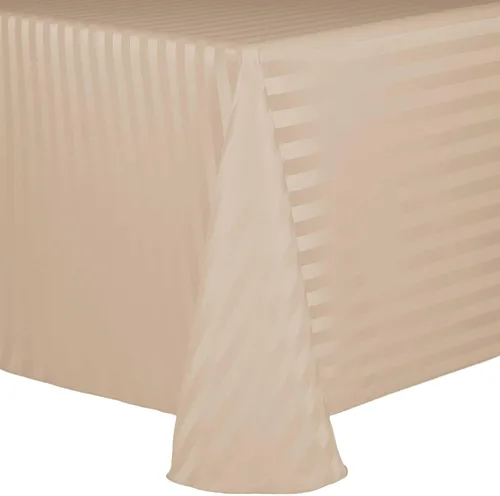 Miniatura 47 de Ultimate Textile Mantel ovalado de rayas satinadas (70.0 x 104.2 in), color gris plateado