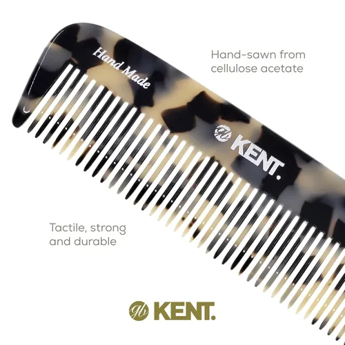 Miniatura 5 de Kent 12T TW Peine de Bolsillo - Peine de Cabello de Dientes Anchos Hecho a Mano para Hombres, Mujeres y Niños - Peine de Viaje, Barba y Bigote