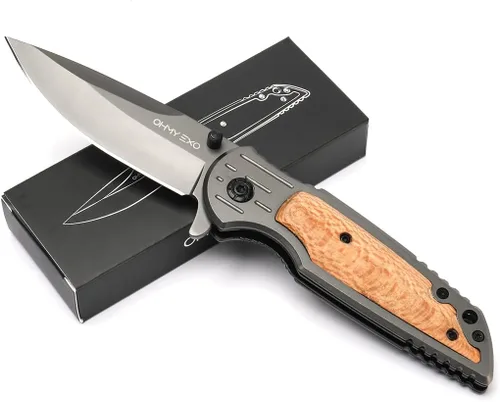 Miniatura 11 de Cuchillo plegable de bolsillo multiherramienta de acero inoxidable, multiherramienta portátil con alicates, abrebotellas y latas y más, cuchillos