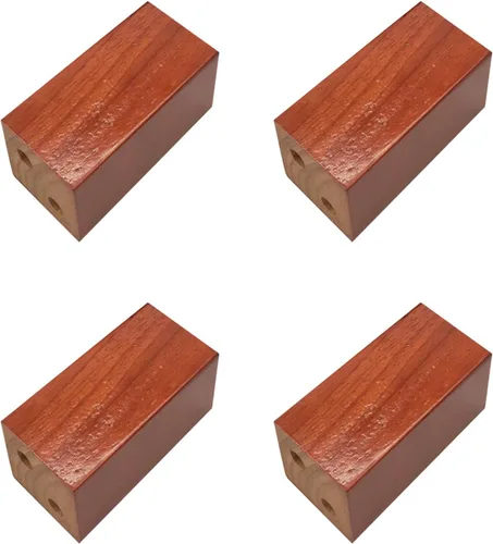 Miniatura 25 de Muebles de madera maciza de roble con patas elevadas, mesa de sofá y patas de silla, patas de gabinete, patas de bloque de madera, 3