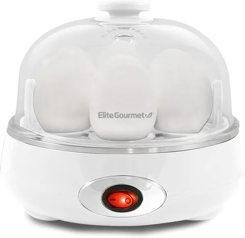 Miniatura 8 de Elite Gourmet EGC007CHC# Cocedor Rápido de Huevos, 7 Huevos Hervidos Fáciles de Pelar, Duros, Medianos, Suaves, Escalfador, Máquina para Tortillas
